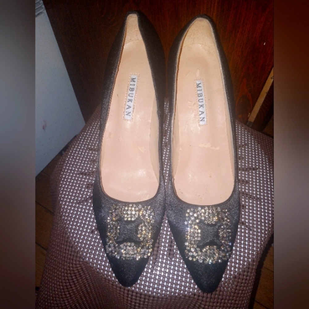 MIBUKEN RHINESTONE HIGH HEELS